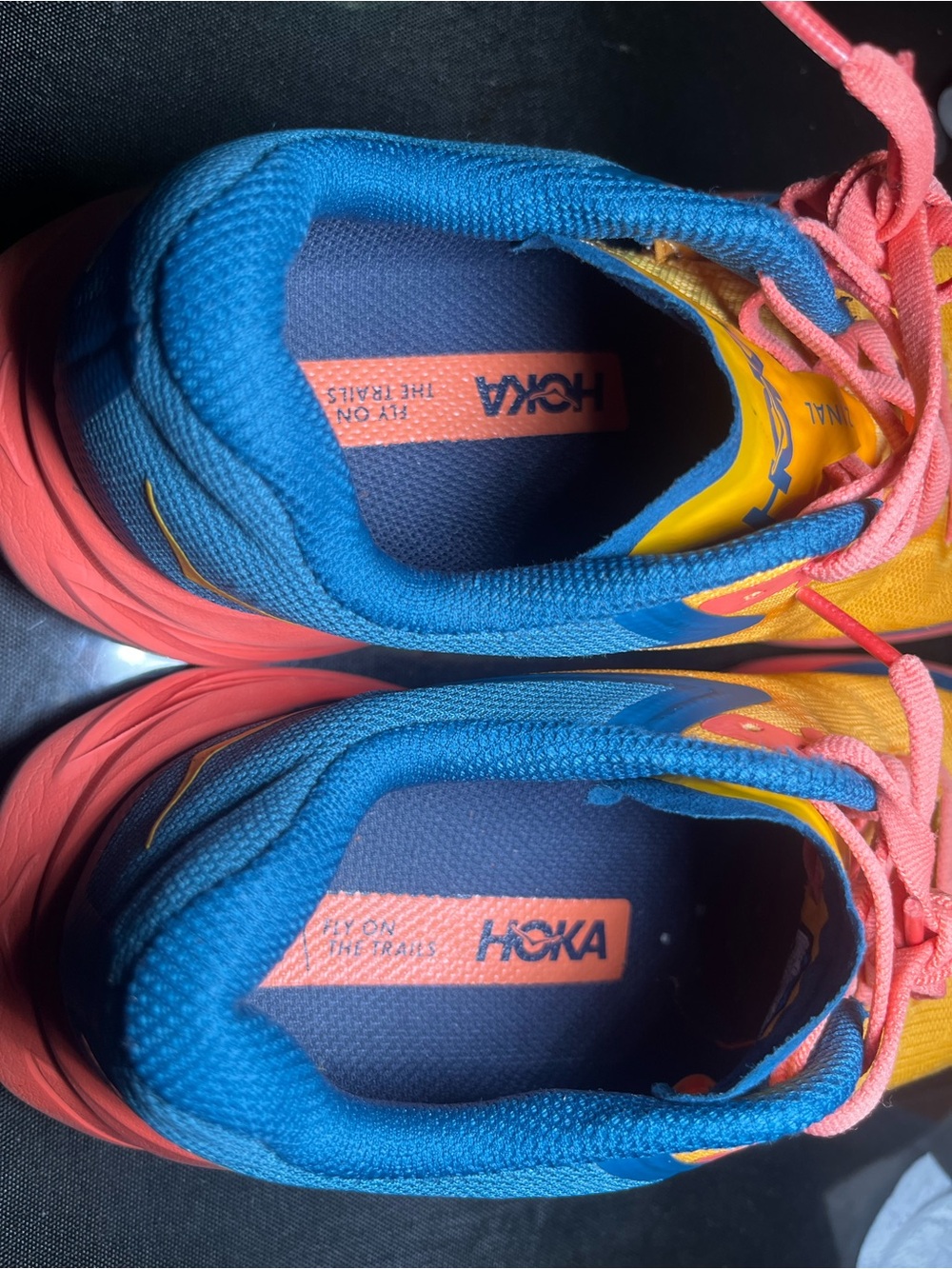EUC Hoka One One Womens Zinal 1119400 RYCM Orange Running Shoes Size 7 - Picture 11 of 11